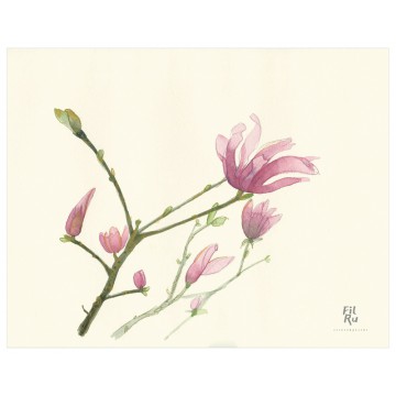 Ramo fiorito | illustrazione ad acquarello